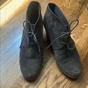 Franco Sarto Gray Suede Ankle Booties [womens 9.5]
